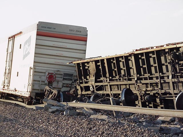Railroad derailment site